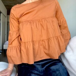 Mod Ref Women's Tiered Blouse - Rust